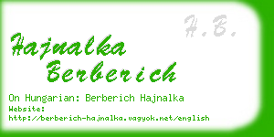 hajnalka berberich business card